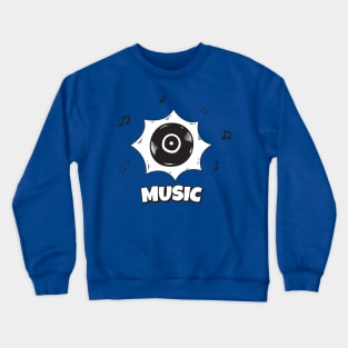 Music Makes Life Happy Crewneck Sweatshirt